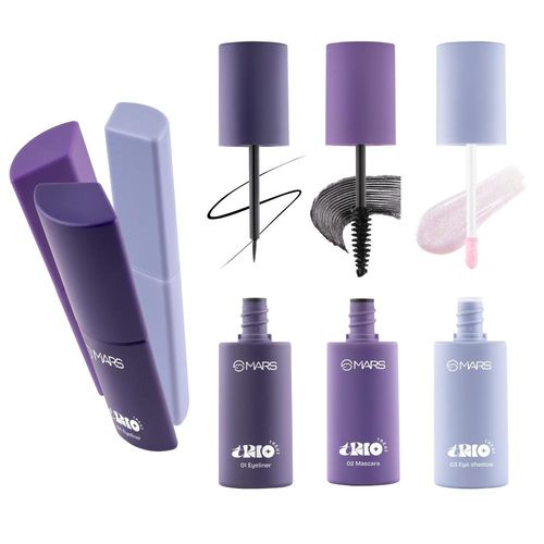 MARS TRIO Treat 3-IN-1 Eye Makeup Kit with Eyeliner, Mascara & Eyeshadow (24.5 gm) | Travel Friendly Design | Long-Lasting | Versatile | Effortles Application