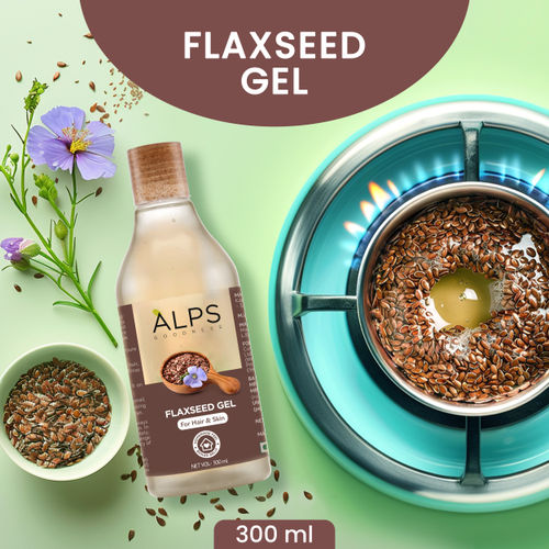 Alps Goodness Flaxseed Gel (300 ml) | For Hair & Skin | Frizz-Control | Smoothening | Moisture Rich | Soft Long Hair