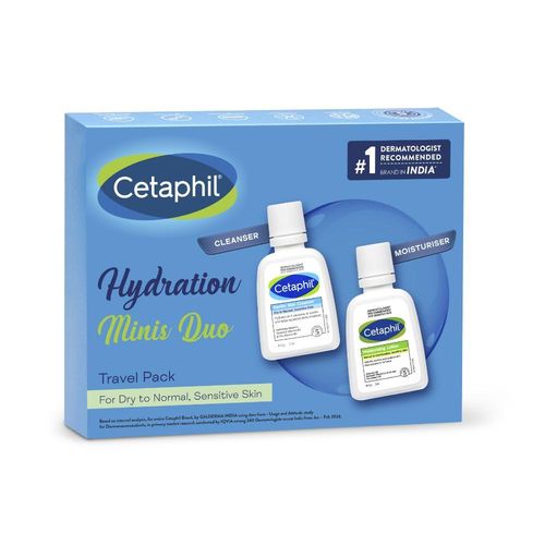 Cetaphil Mini Travel Pack for Sensitive Skin, Facewash & Moisturizer 50 ml