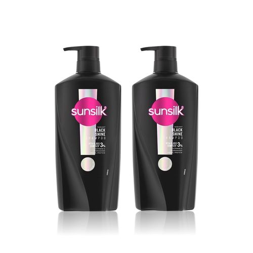 Sunsilk Radiant Black Shine Shampoo (650 ml ) pack of 2