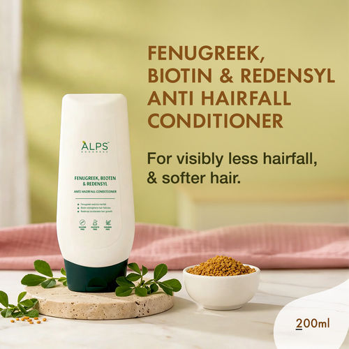 Alps Goodness Fenugreek, Biotin and Redensyl Anti Hairfall Hair Conditioner (200 ml)| Methi Hairloss Control Conditioner For All Hair Types | Silicone, Sulphate & Paraben Free | Vegan & Cruelty Free