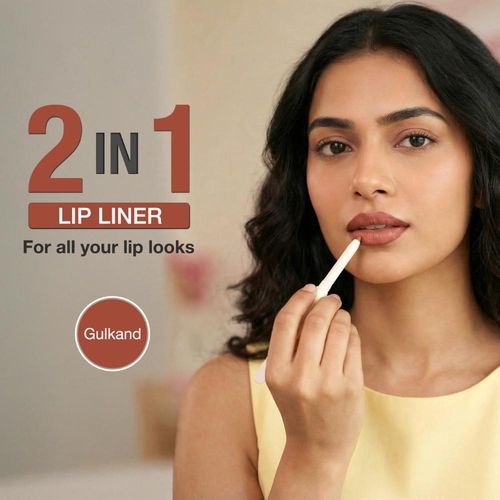 NY Bae 2-in-1 Lip Liner & Lip Colour - Shade- Gulkand | Smooth Creamy Glide | Rich Colour Payoff | Matte, Non-Drying | Easy to Line & Fill | 6 Indian-Skin-Friendly Shades