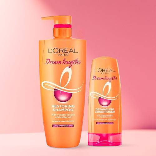 L'Oreal Paris Dream Lengths Magic Hair Care Regime (Dream Lengths Shampoo (1 L) Dream Lengths Detangling Conditioner (180 ml))