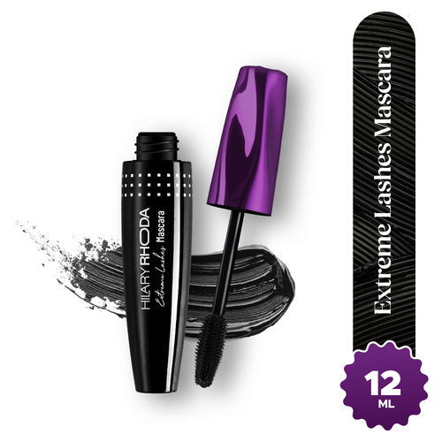Hilary Rhoda Extreme Lashes Black Mascara | Volumizing & Lengthening | Waterproof & Long Lasting | Clump-free Formula | Quick Dry | Smudge-Proof & Non-sticky | 12 ml