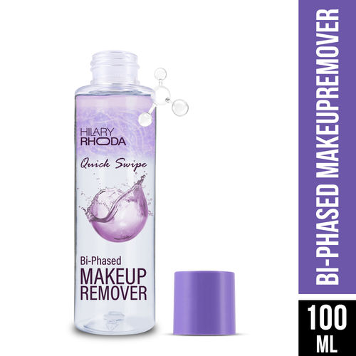 Hilary Rhoda Quick Swipe Bi-Phased Makeup Remover | Removes Waterproof Makeup | With Aloe Vera & Witch Hazel Extract | Water + Oil Formula | 100 ml