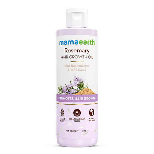 Mamaearth Rosemary Hair Growth Oil with Rosemary & Methi Dana for Promoting Hair Growth | Controls Hair Fall | Strengthens Hair | Stimulates New Hair Growth | Healthy Nourished Hair - 200 ml