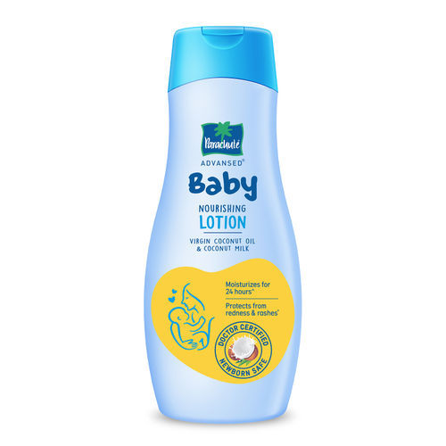 Parachute Baby Advansed | Lotion for New Born Babies | Doctor Certified | Virgin Coconut Oil & Coconut Milk | Ph 5.5 | 24 Hour Moisturization | 410 ml
