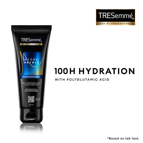 TRESemme Hydra Matrix Conditioner | Polyglutamic Acid for 100H of Hydrated, Fluid Hair, Paraben Free - 190 ml