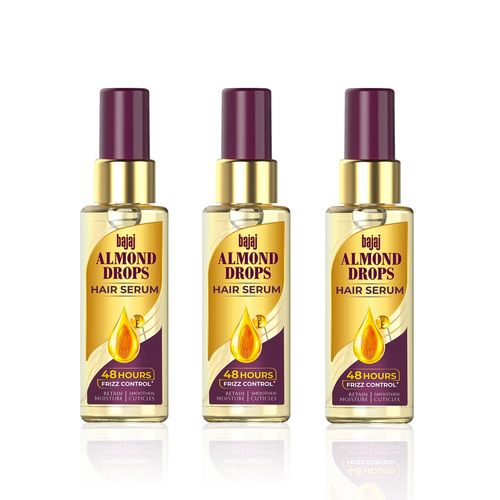 Bajaj Almond Drops Almond Drops Hair Serum with Oil 300 ml (100 ml * 3) Pack of 3