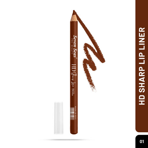 Seven Seas HD Sharp Line Lip Liner - 01 Cool Drip (1.3 gm) | Matte Lip Liner | Transfer-proof | Long Lasting | Highly Pigmented