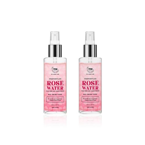 TNW - The Natural Wash Steam Distilled Rose Water 200 ml | Pack of 2