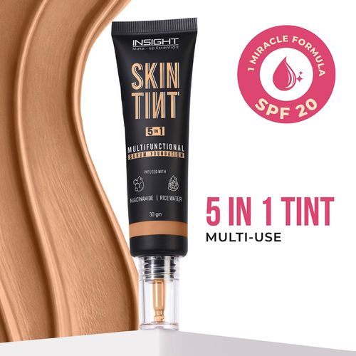 Insight Cosmetics Skin Tint 5In1 Multifunctional Serum Foundation - Chai & Chill - 30 gm