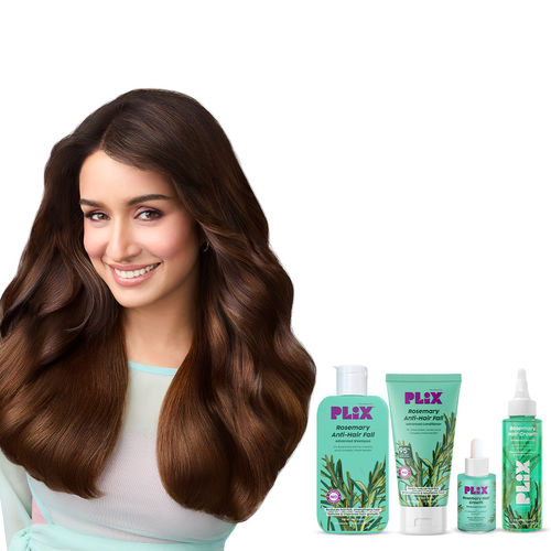 PLIX Rosemary Anti Hairfall Kit - Serum (30 ml), Shampoo (200 ml), Conditioner (175 ml) & Oil (100 ml) | For Hair Thinning, New Hair Growth & More Volume - Combo of 4