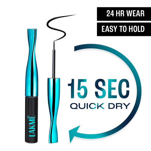 Lakme 9 to 5 Eyeconic Liquid Eyeliner | Smudgeproof |Waterproof | Lasts upto 24 Hrs | Black |4.5 ml