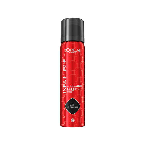 Loreal Paris Infaillible 3-Second Setting Mist, Transfer-proof & Waterproof Setting Spray, Quick drying, 75 ml