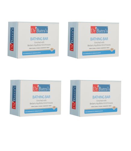 Dr Batra`s Bathing Bar - 125 gm (Pack of 4 for Men and Women)