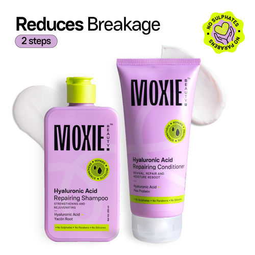 Moxie Beauty The Hydrorepair Wash Duo for Dry & Damaged Hair - Shampoo (200 ml) & Conditioner (175 ml) Combo of 2