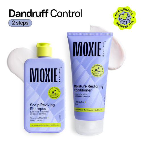 Moxie Beauty Anti-Dandruff Scalp SOS Wash Duo - Shampoo (200 ml ) & Conditioner (175 ml) Combo of 2