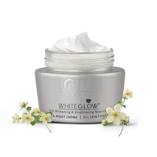 Lotus Herbals Whiteglow Skin Whitening & Brightening Nourishing Night Cream, 40 gm