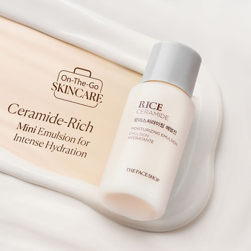 The Face Shop Ceramide & Rice Emulsion - Barrier Repair Korean Brightening Moisturizer (34 ml)