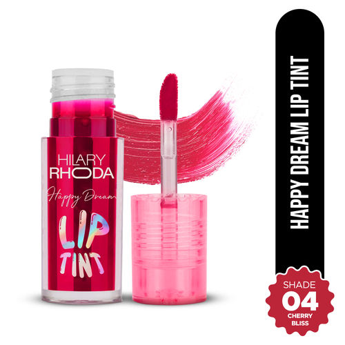 Hilary Rhoda Happy Dream Lip Tint | Hydrating Formula | Infused with Hyaluronic Acid | Cruelty-Free & Glossy Finish | Non-Sticky Formula - 3.7 gm (Cherry Bliss- Shade 04)