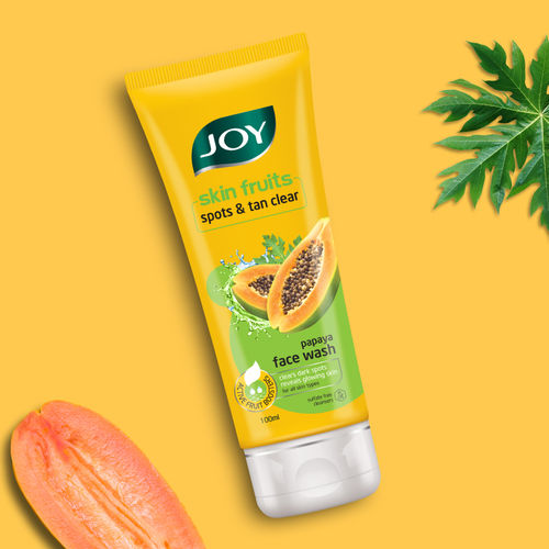 Joy Skin Fruits Spots & Tan Clear Papaya Face Wash (100 ml) | Clears Dark Spots reveals Glow | Enriched with Vitamin C & Vitamin A | Suitable for All Skin Types