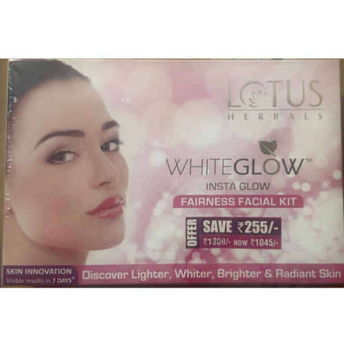 Lotus Herbals Whiteglow Insta Glow 4 in 1 Facial Kit | For Radiant Glowing Skin | Natural Ingredients | 160 gm