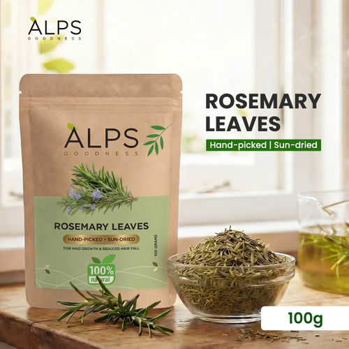 Alps Goodness Rosemary leaves 100 gm | Made with Premium Sun Dried Rosemary Leaves | Organic Rosemary Leaf | Kariveppila | 100% Natural | Boosts Hair Growth & Reduces Hair Fall | No Chemicals, No Preservatives | Hair Mask