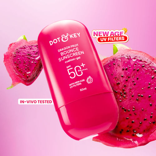 Dot & Key Dragon Fruit Bounce Sunscreen In-Vivo Tested SPF 50+ PA++++ - with New Age UV Filters (50 gm)