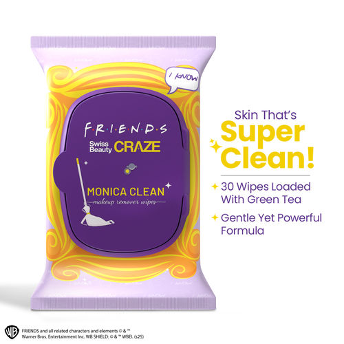 Swiss Beauty Craze Monica Clean Makeup Remover Wipes | Clean & Fresh| 30 Pieces