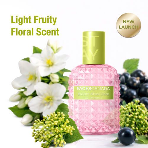 FACES CANADA STAY Bloom After Dark Eau de Parfum Mini for Women, 20 ml | Long-Lasting Fruity Floral Perfume with Blackcurrant, Jasmine & Cedar Wood | Elegant Night Scent | Gifts for Women | Premium Fragrance