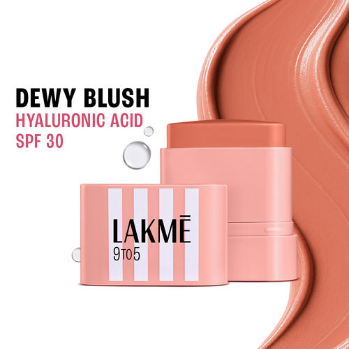 Lakme 9 to 5 Hya Beach Edit SPF Blush Weekend Flush, Creamy Texture, Travel-friendly, 8.6 gm