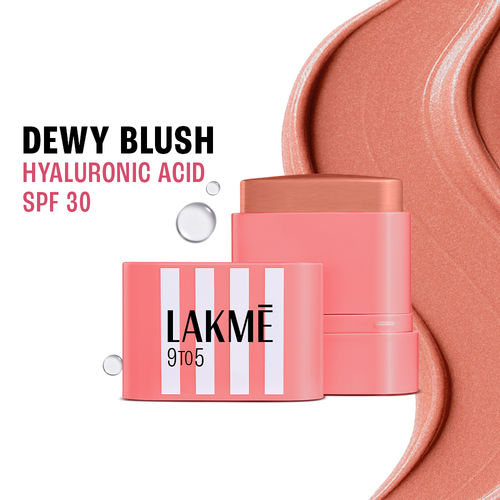 Lakme 9 to 5 Hya Beach Edit SPF Blush Pink Afterhours, Creamy Texture, Travel-friendly, 8.6 gm