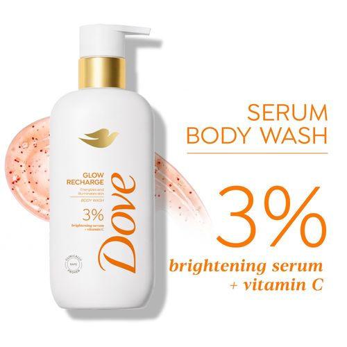 Dove Glow Recharge Serum Body Wash with 3% Brightening Serum + Vitamin C (300 ml)