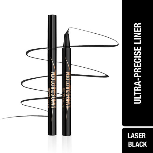 Maybelline New York Nano Sculpt Pen Waterproof Eyeliner 0.005 mm Micro-Fine Tip Upto 48H Wear Laser Black - 0.6 ml
