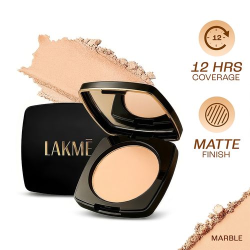 Lakme Forever Matte Compact,A Natural Marble, 9 gm