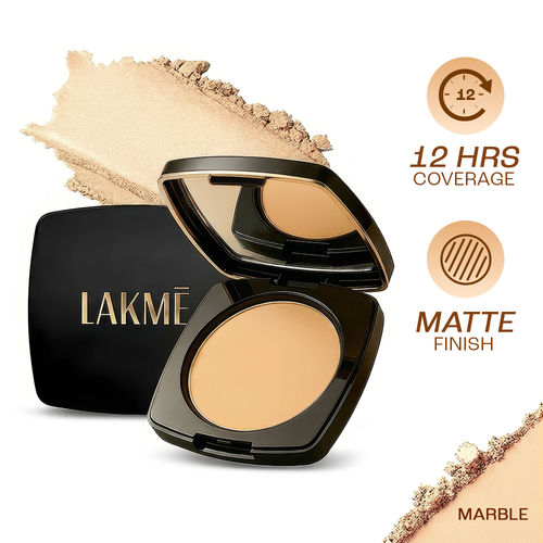Lakme Forever Matte Compact,A Natural Marble, 9 gm