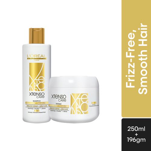 L'Oreal Professionnel Xtenso Care Sulfate-free Shampoo (250 ml) + L'Oreal Professionnel Xtenso Care Sulfate-free Mask (196 gm) Combo of 2