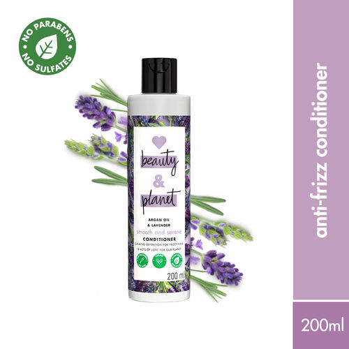 Love Beauty Planet Argan Oil and Lavender Paraben Free Smooth and Serene Conditioner, 200 ml