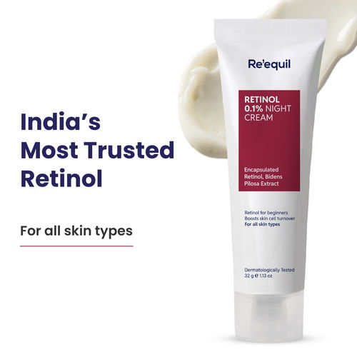 Re'equil 0.1% Retinol Night Cream for Wrinkles & Skin Tightening 32 gm