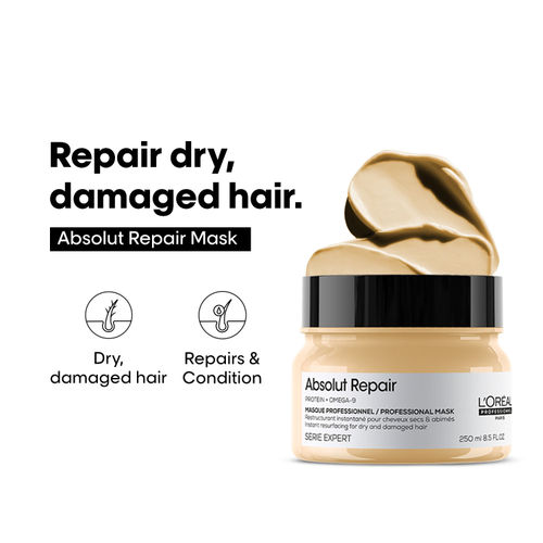 L'Oreal Professionnel Absolut Repair Mask For Dry and Damaged Hair 250ml | With Wheat Protein