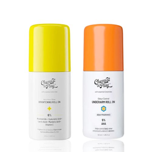 Chemist at Play Neck & Elbow Brightening Roll On + UnderArm Roll On Combo - Combo of 2
