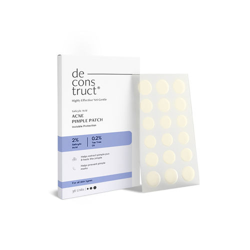 Deconstruct Acne Pimple Patch with 2% Salicylic Acid | 2× Adhesion, Absorbs Pimple Overnight| 36 Patches
