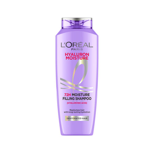 L'Oreal Paris Hyaluron Moisture 72HR Moisture Filling Shampoo powered by Hyaluronic Acid, for Frizz-free, Hydrated and Bouncy Hair Full of Life | 340 ml