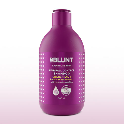 BBLUNT Hair Fall Control Shampoo with Pea Protein & Caffeine for Stronger Hair - 300 ml