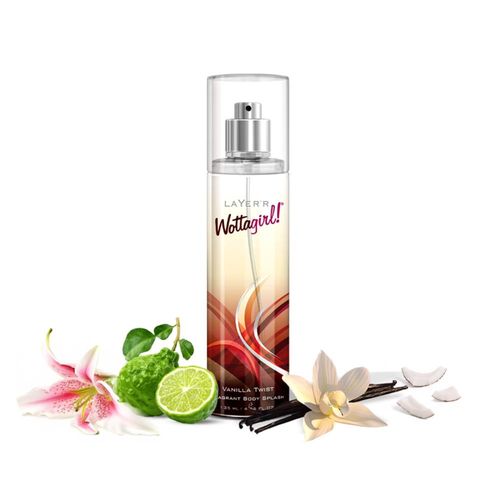 Layerr Wottagirl ! Fragrant Body Splash - VANILLA TWIST 135 ml | fragrance for women | body mist for women