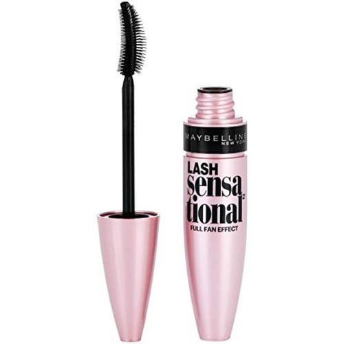 Maybelline New York Mascara, No-clumping, Fanning Brush, Waterproof, Lash Sensational, Black - 10 ml