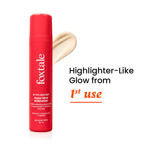 Foxtale Super Glow Moisturiser | &nbsp;Vitamin C +Niacinamide +Squalane 50 ml
