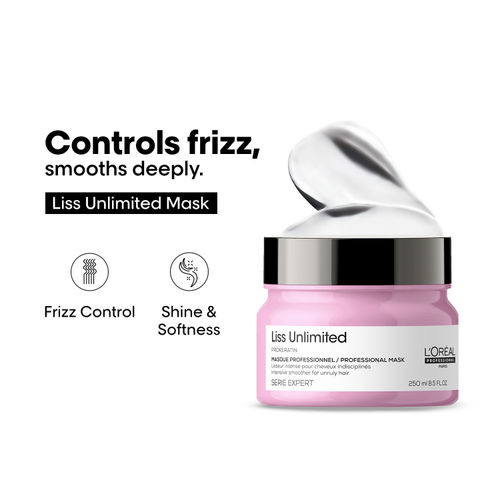 L'Oreal Professionnel Liss Unlimited Mask for Frizzy & Unruly Hair 250 ml | With Pro-Keratin