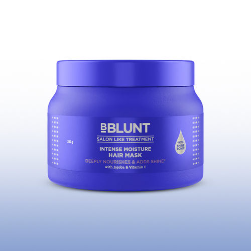 BBLUNT Intense Moisture Hair Mask with Jojoba Oil & Vitamin E for Nourished & Shiny Hair- 250 gm